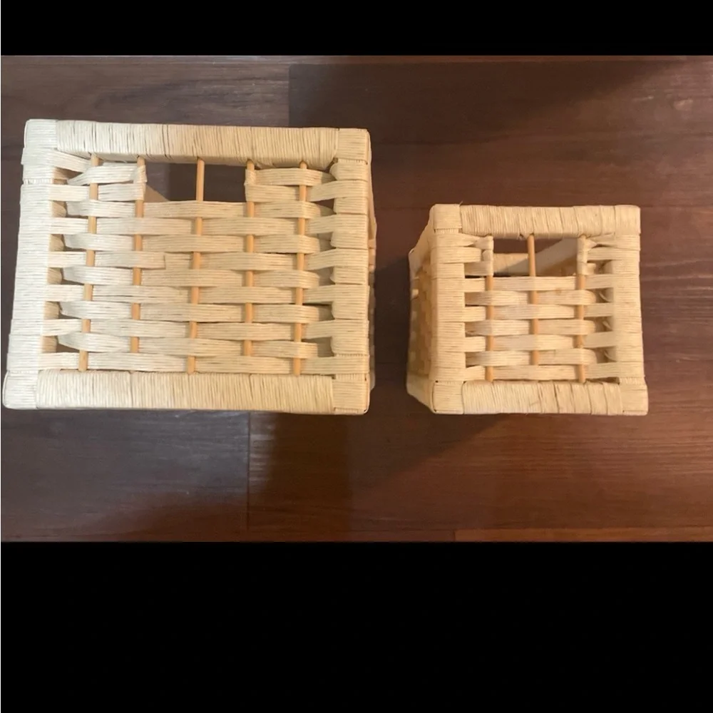 Pier One imports nesting baskets Set of 2 - cream